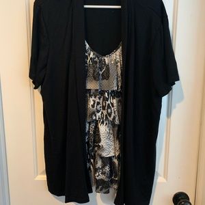 Rachel Reid Plus Black and White Top